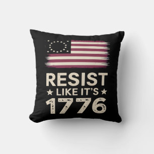 Coussin Résistez à l'image du drapeau conservateur américa