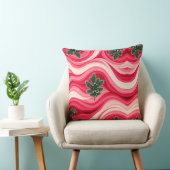 Coussin Résonance Dorée – Abstrait de Fréquence de Noël  (Chaise)