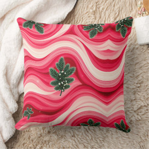 Coussin Résonance Dorée – Abstrait de Fréquence de Noël 