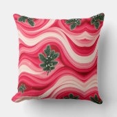 Coussin Résonance Dorée – Abstrait de Fréquence de Noël  (Recto)