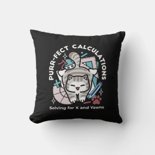 Coussin Résoudre X et les bâillements – Pun mathématique a