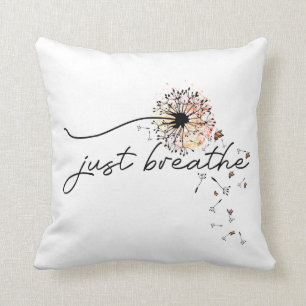 Coussin Respirer simplement Papillon de pissenlit Inspirat