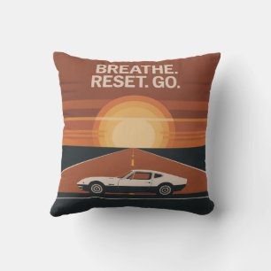 Coussin Respirez. Réinitialisez. Allez