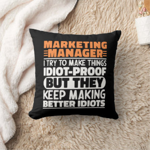 Coussin Responsable Marketing J'Essaie De Faire Des Choses