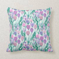 Ressort rose pourpre Tulipe Floral Aquarelle