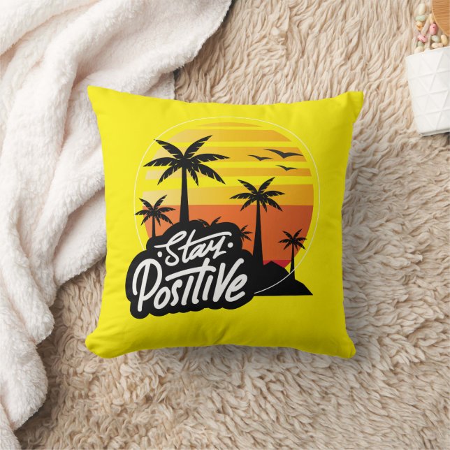 Coussin Rester positif (Couverture)