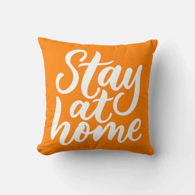Coussin Restez à la maison (Recto)