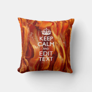 Coussin Restez calme et ayez votre texte sur la balise de