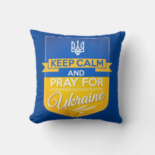 Coussin Restez Calme Et Priez Pour L'Ukraine