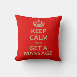 Coussin Restez calme et profitez d'un massage