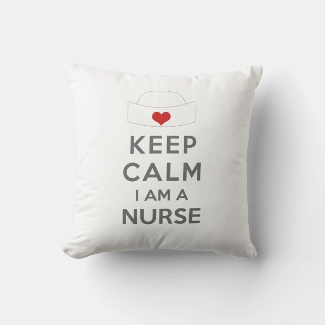 Coussin Restez Calme Je suis une Infirmière (Recto)