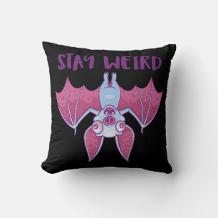 Coussin Restez Drôle Chauve-Souris Vampire Albinos Dessin