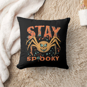 Coussin Restez Éffrayant Halloween Spider