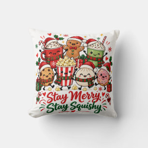 Coussin Restez Joyeux Restez Douillet Noël Chocolat Chaud