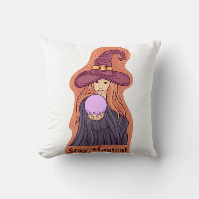 Coussin Restez magique Fantôme Funny Halloween Super (Recto)