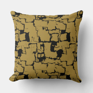 Coussin Résumé noir et or