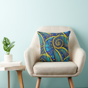 Coussin Résumé Spirales d'énergie - modèle transparent 1