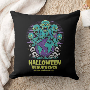 Coussin Résurgence d'Halloween - Monde Zombie