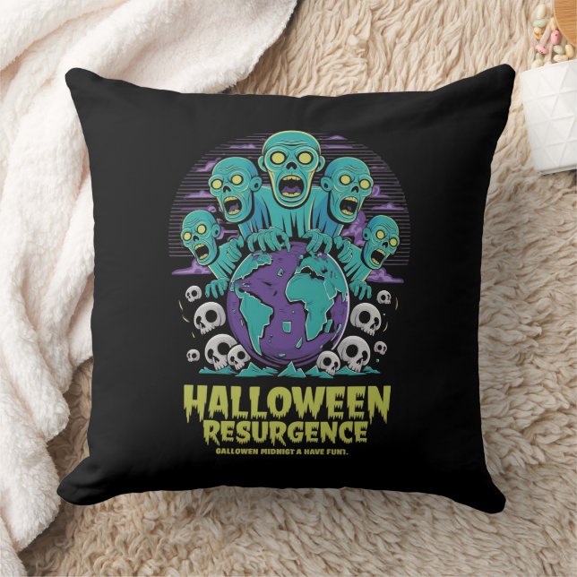 Coussin Résurgence d'Halloween - Monde Zombie (Couverture)