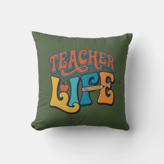 Coussin Retour à l'école. La vie d'enseignant.