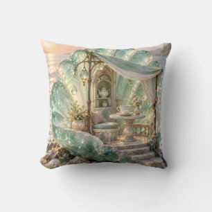 Coussin Retraite Côtière de la Crique à Thé de la Coquille