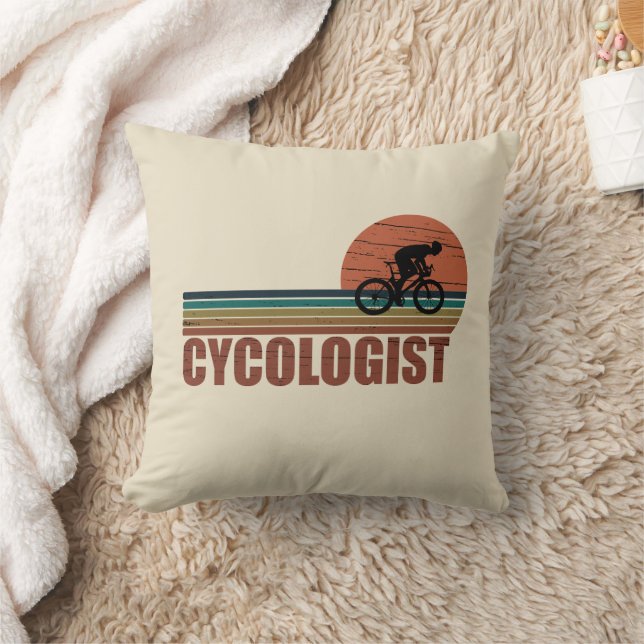 Coussin Retraite de cyclisme drôle - Vieux Cycologue  (Couverture)
