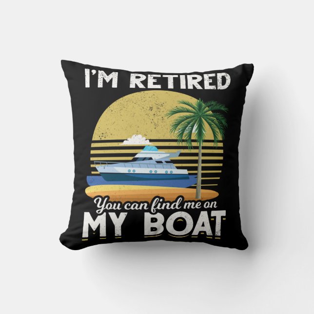 Coussin Retraite Funny Boat Retraite (Recto)
