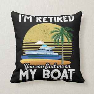 Coussin Retraite Funny Boat Retraite