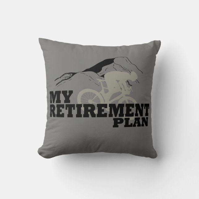 Coussin Retraite pour cadeau Cycler (Recto)