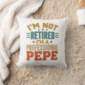 Coussin Retraite Professionnelle Pepe Typographie Vintage (Couverture)