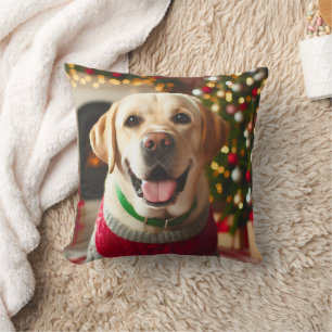 Coussin rétriever de Noël Labrador
