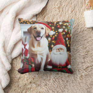 Coussin rétriever de Noël Labrador