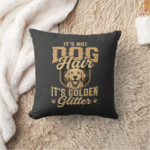 Coussin Retriever doré drôle cheveux paillettes (Couverture)