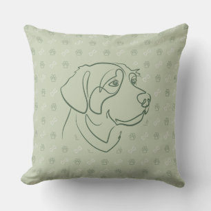 Coussin Retriever doré motif doré