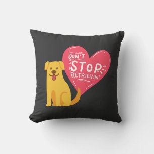 Coussin Retrievers dorés - Ne cessez pas de récupérer