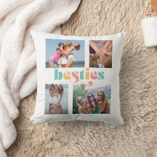 Coussin Rétro 4 Photo Meilleures Amies Copines