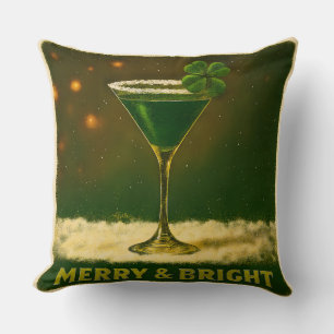 Coussin Retro 50s Trèfle à 4 Feuilles Irish Christmas Mart