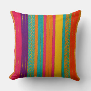 Coussin Retro 60s MOD Bright Stripes