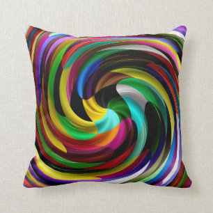 Coussin Rétro abrégé sur coloré multi conception d'art de