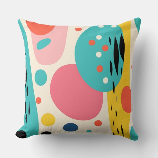 Coussin Retro Abstract Forest Pillow (Recto)
