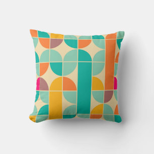 Coussin Retro Abstrait : Design intemporel sans fil.