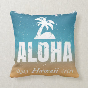Coussin Rétro Aloha Hawaï