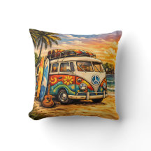 Rétro Années 60 Hippie Surfeur Bus de Plage Couche
