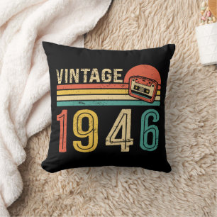 Coussin Rétro Bande Cassette Amoureux de la Musique Annive