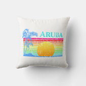 Coussin Retro Beach Sunset Aruba (Verso)