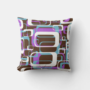 Coussin Rétro brun 60s de pourpre