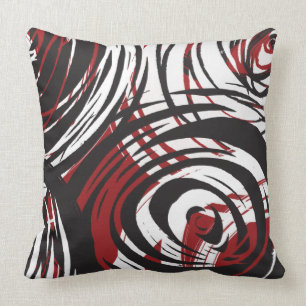 Coussin Rétro carreau de la CONCEPTION 2 EN SPIRALE ROUGE
