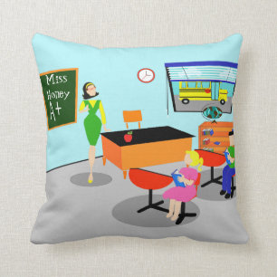 Coussin Rétro carreau de professeur