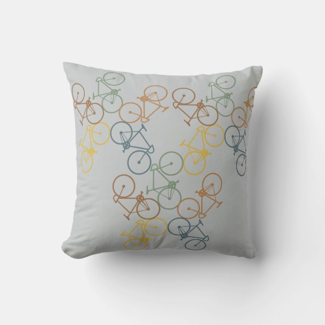 Coussin Rétro carreau de vélo (Recto)