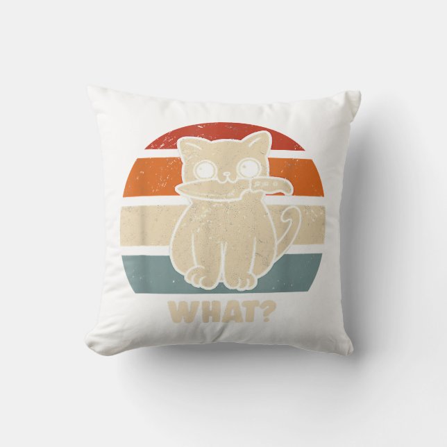 Coussin Rétro Ce Chat Couteau Meow Kitty Funny Chats Maman (Recto)